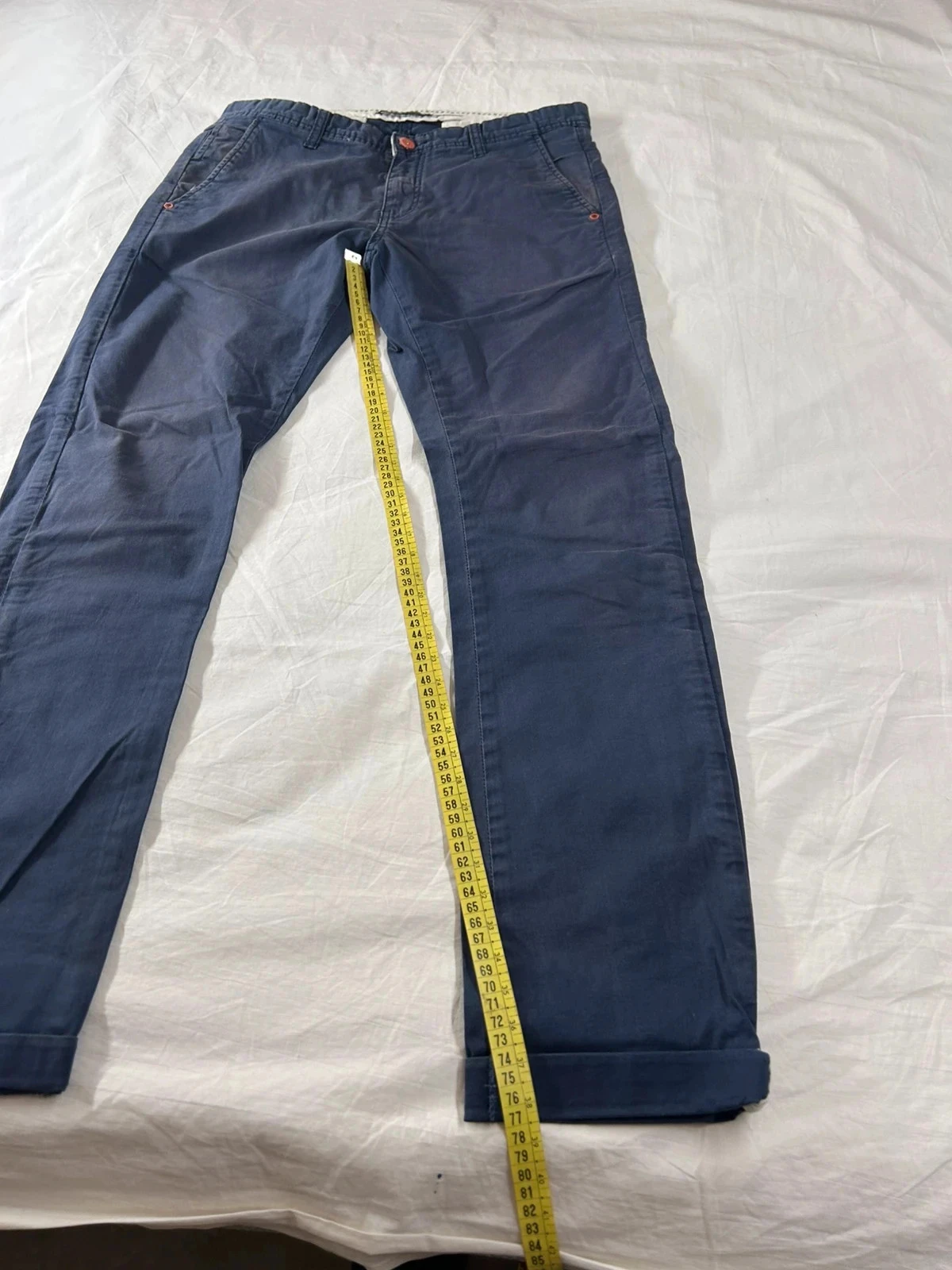 Marineblauwe Chino-broek Zara Man – photo 6